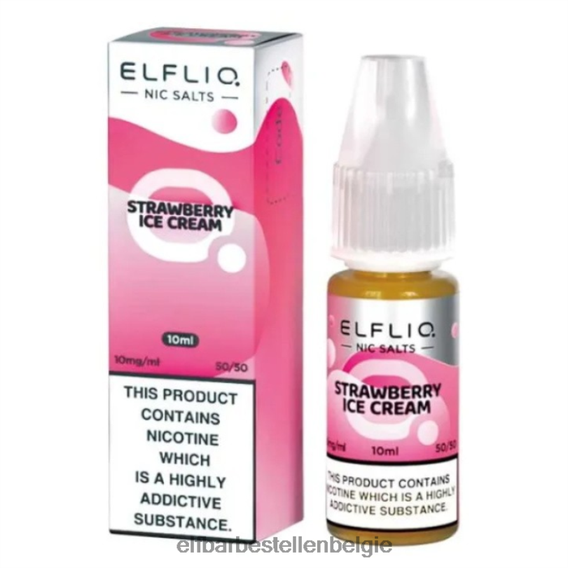 Elf Bar Vape Belgium - ELFBAR elfliq nic salts - aardbeisneeuw - 10ml-20 mg/ml J20PJ183