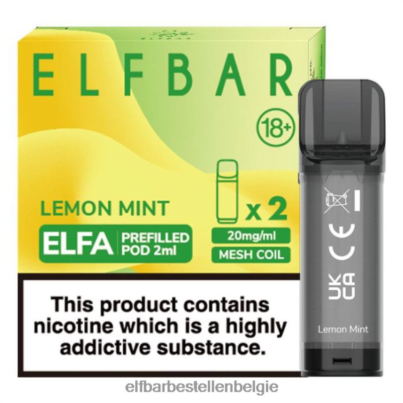 Elf Bar 5004 Kopen - ELFBAR elfa voorgevulde capsule - 2 ml - 20 mg (2 stuks) J20PJ110 citroen munt