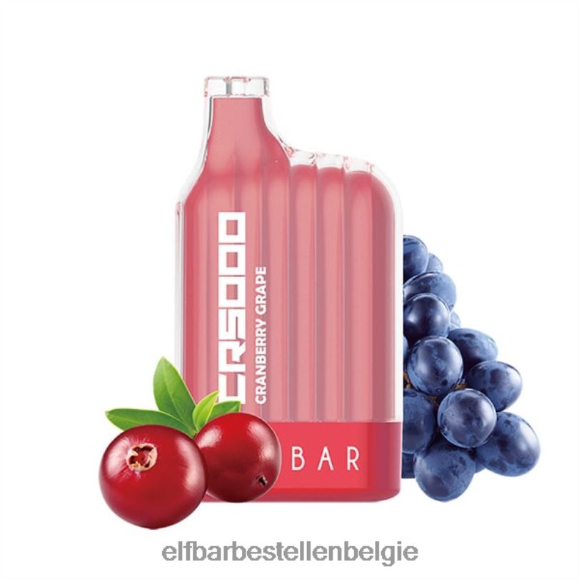 Elf Bar Kopen Online - ELFBAR cr5000 wegwerpvape 5000 trekjes J20PJ328 cranberry-druif